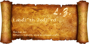 Labáth Zoárd névjegykártya
